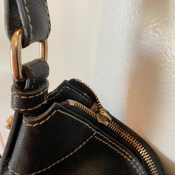 dooney & burke black leather purse - Picture 3 of 5